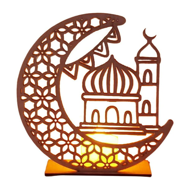 Ramadan/Eid Wooden Sheep Moon & Star Islamic Muslim Holiday Table Decoration